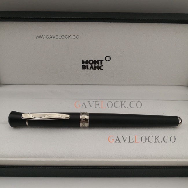 Montblanc Meisterstuck Black Silver Clip Replica Pen